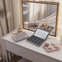 Palette d'étain de fard à paupières magnétique en métal personnalisé en usine avec boîte en fer blanc cosmétique miroir