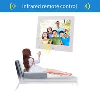 Marco de Fotos Digital Compacto de 8 Pulgadas con USB y Tarjeta SD, Rotación Automática, para Mesita de Noche y Cocina