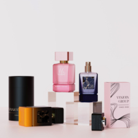 Bouteille de Parfum Arabe de Conception Personnalisée 30ml 50ml 100ml en Vrac Vides Vaporisateurs en Verre avec Boîte