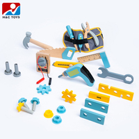Ensemble d'outils en bois pour enfants : marteau, tournevis, clé à molette – Jouet de simulation pour jeu de rôle garçon et interaction parent-enfant