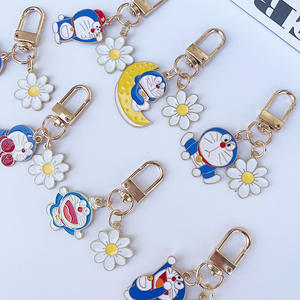 漫画かわいいアニメドラデザイン金属合金キーホルダーペンダントバッグバックパック子供用プロモーションギフト装飾キーリング - Product Image 2
