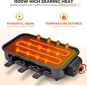 Electric Barbecue Grill PTFE Non-Stick Temperature Control Strong Heating Durable <b>Bakeware</b> High Quality for Home Use - Product Image 3