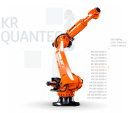 Bras robotisé KUKA KR QUANTEC à 6 axes, charge utile lourde 120-300 kg, répétabilité ±0,05 mm, montage au sol/plafond pour l'automatisation