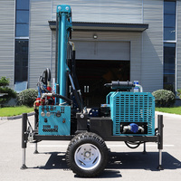 Plateforme de forage de puits d'eau SM300 300m avec compresseur d'air, machine de forage diesel sur roues