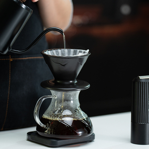 Carafe à café en verre céramique arc-en-ciel irisé au design unique, ensemble de verseuse à café manuelle, cafetière moderne de luxe de 450 ml - Product Image 5