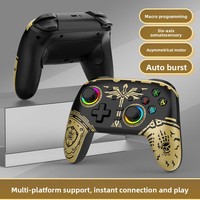 Mando de Juego Inalámbrico para Switch, PC, Android y Teléfonos Móviles con Sensor de Seis Ejes y Motores de Doble Vibración