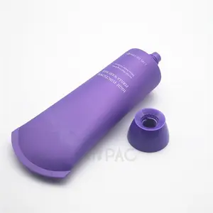Soft Squeeze Purple Plastic Face Wash Packaging Tube Customizable Capacity