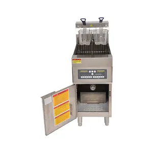 Gas Double Cylinder Double Screen Fryer vertical home use fish potato chicken electric deep oil fryer for restaurant