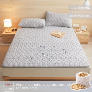 Hochwertiger Polyester-Baumwoll-<span class=keywords><strong>Clip</strong></span> Wasserdichter Weicher Kissenauflage für Studentenwohnheim Einzelbett Matratzenschoner - Product Image 3