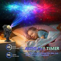 Veilleuse étoile projecteur galaxie astronaute avec minuterie et télécommande Projecteur Starlight rotatif polyvalent à 360 °