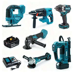 ชุดเครื่องมือไฟฟ้าไร้สาย <span class=keywords><strong>Makita</strong></span> สำหรับงาน DIY ในบ้าน 6 in 1 ประกอบด้วย สว่านกระแทก <span class=keywords><strong>เลื่อย</strong></span>จิ๊กซอว์ เครื่องมืออเนกประสงค์แบบพกพา และเครื่องมือช่างอื่นๆ - Product Image 1