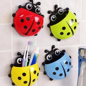 ที่วางแปรงสีฟันลายเต่าทองน่ารัก การ์ตูนสัตว์ต่างๆ ที่วางแปรงสีฟันและยาสีฟันแบบติดผนังสำหรับเด็ก พร้อมที่เก็บของ - Product Image 1
