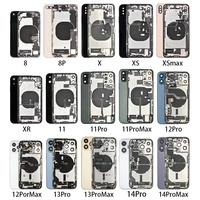 Vente en gros d'usine, original pour iPhone X 13 11 Pro Max, boîtier de téléphone portable, verre arrière, couvercle arrière de remplacement, design de téléphone à barre