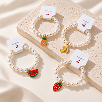 Nouveau bracelet en perles de style princesse de dessin animé sur le thème de l'océan pour enfants, bijoux en gros