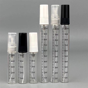 Chai Xịt Thủy Tinh nóng 2ml 3ml 5ml <span class=keywords><strong>10ml</strong></span> vít phun nhựa màu đen trắng - Product Image 1