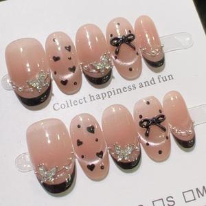 <span class=keywords><strong>Uñas</strong></span> Acrílicas Súper Cortas <span class=keywords><strong>de</strong></span> Verano, Transparentes, Lindas, Suaves, <span class=keywords><strong>de</strong></span> Gel, Hechas a Mano, 10 Piezas, <span class=keywords><strong>Uñas</strong></span> Postizas con Etiqueta Privada - Product Image 5