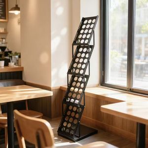 Support de littérature polyvalent et fin en fer noir, design durable pour la clinique, l'hôtel, la salle de conférence, l'organisation de documents - Product Image 1