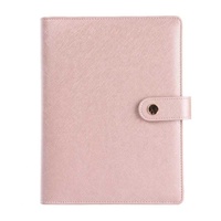 Classeur à 6 anneaux avec logo personnalisé Classeur A5 à feuilles mobiles pour Journal et budget Classeur en cuir rechargeable avec fermeture magnétique
