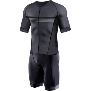 Venta al por mayor Pro Team hombres de manga corta Tri Suit Custom Racing Tri Cycling Skin Suit para ciclismo Swim Run - Product Image 3