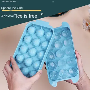 Cross Border 15-Hole Silicone <span class=keywords><strong>Mini</strong></span> <span class=keywords><strong>Ice</strong></span> <span class=keywords><strong>Cube</strong></span> Mold Fácil Demold Household Esférico Molde De Plástico para Ferramenta de Sorvete Sustentável - Product Image 3