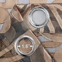 Bindi en gros, rideau en gaze jacquard floral européen, prêt à poser, tissé en organza pour rideaux et cantonnières