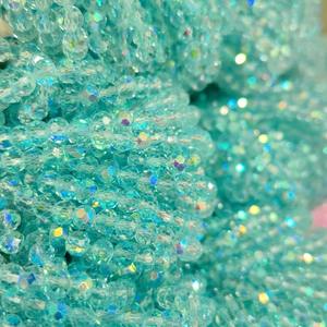 Groothandel glazen kristallen rondelle kralen met facetgeslepen nieuwe verfkleuren kristalglas kralen voor het maken van sieraden uit Yiwu fabriek - Product Image 4