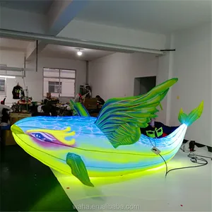 Festival Kota Parade Acara Berjalan Inflatable Hiu Ikan Laut Boneka Hewan Kostum