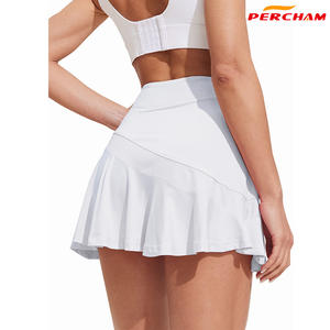 カスタムロゴレディースレディースハイウエストアスレチックゴルフスカートスカートスポーツウェアプレミアムレイヤーパターンテニススカート - Product Image 6