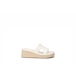 Sandales compensées pour femmes à semelle épaisse en corde de chanvre de 7 cm, avec bride en H, pour la plage et les vacances, collection été 2026, sandales d'extérieur - Product Image 5