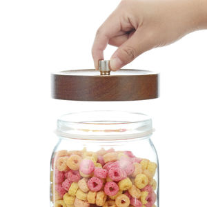 Großes Vorratsdosen-Set aus klarem Glas für die Küche, vakuumversiegelt, zur Aufbewahrung von Süßigkeiten, Kaffeebohnen, Mehl und Müsli - Product Image 3