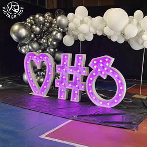 Lettres géantes en métal 3D de 4 pieds, enseignes de <span class=keywords><strong>location</strong></span> de 3 pieds, chiffres, lettres lumineuses LED RGB de type marquee, grandes lettres d'amour pour l'extérieur, enseignes de fête - Product Image 4