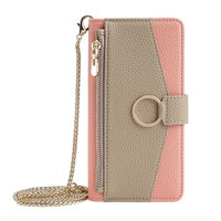 Étui à rabat magnétique OEM d'usine, portefeuille à fermeture éclair, porte-cartes, housse en cuir pour téléphone portable, étui de protection pliable pour iPhone Samsung