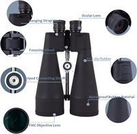 Binoculares Gigantes con Foto Real 20x80, Telescopio Profesional de Largo Alcance para Caza al Aire Libre
