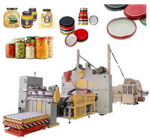 Twist off lug cap metal lid press making machine production for glass jar