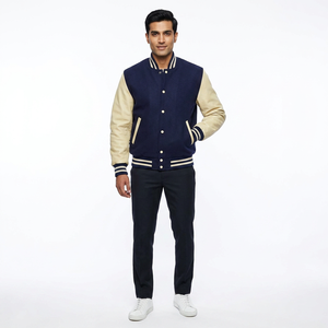 Quick Drying Breathable <b>Men's</b> Varsity <b>Jackets</b> Superior Quality College <b>Baseball</b> Stand Collar Front Logo Winter <b>for</b> <b>Men</b> - Product Image 1