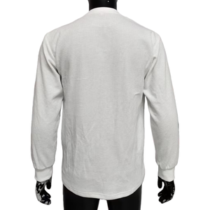 T-shirts thermiques à manches longues en tricot gaufré personnalisés pour hommes, en coton lourd, coupe classique, décontractés, à manches longues - Product Image 6