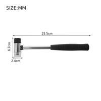 Marteau à frettes pour guitare électrique et basse avec double tête en plastique, outil de remplacement de fil de guitare, marteau en caoutchouc pour guitare