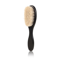 Brosse de nettoyage et de toilettage double usage pour barbe, manche en plastique, poils de porc et de cheval, outil portable anti-frisottis pour barbier