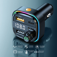 Transmetteur FM C26 pour voiture, double USB Type-C, pour haut-parleur sans fil, lecteur MP3 mains libres, chargeur rapide 3.1A, tension voiture