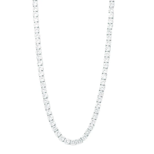 3mm 4mm 5mm Tennis Chain 1 Row Cubic Zirconia <strong>Necklace</strong> 18k Gold Plated Diamond Chain Fine Jewelry <strong>Necklace</strong> - Product Image 3