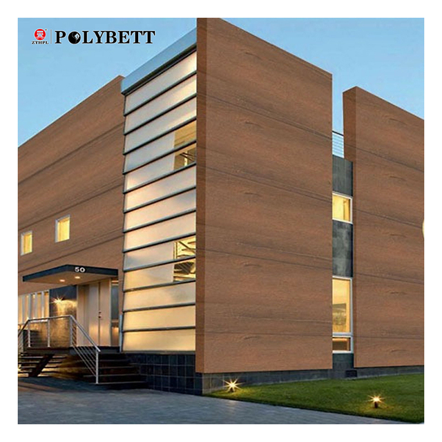 New Design 10mm Hotel Wooden Style Exterior Phenolic Board HPL Facade Wall Cladding Panel