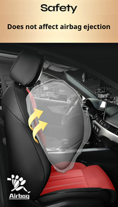Nuevos cojines de asiento de coche impermeables personalizados 2017-2024 personalizados de paquete completo para <span class=keywords><strong>Audi</strong></span> <span class=keywords><strong>A4</strong></span>/allroad fundas de asiento de cuero de PVC Rojo Negro - Product Image 5