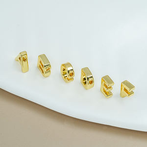 Joyería Hip Hop 26 Colgantes con Iniciales Mini Dijes Brillantes de Letras del Alfabeto Bañados en Oro de 18K para Fabricación de Joyería DIY Collar y Pulsera - Product Image 5