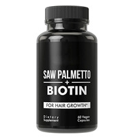 Capsules de Saw Palmetto à étiquette personnalisée, complément alimentaire pour la santé de la prostate et la croissance des cheveux, poudre de Saw Palmetto en capsule
