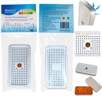 Wisesorb Pack de 10 Canisters de Gel de Silice de 40 Grammes, Déshumidificateur pour Armoires à Armes (Orange Vert), Absorbeur d'Humidité Réutilisable