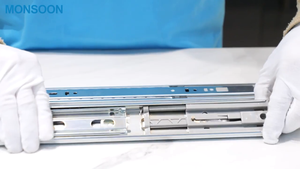 Đồ Nội Thất Tủ Bếp 45Mm Mở Rộng Đầy Đủ Đẩy Để Mở Ngăn Kéo <span class=keywords><strong>Slides</strong></span> Ball Bearing Touch Rebound <span class=keywords><strong>Slides</strong></span> - Product Image 2