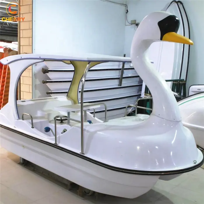中国の陽気な水遊園地設備2席4席中古アヒル白鳥ペダルボート