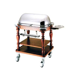 C137 Luxe Dubbele Lagen Rvs Roast Beef Tool Drinken Serveren Trolley Winkelwagen - Product Image 1