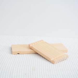 Solid Wood Toy Organizer Rectangular <b>Wall</b> Mounted Beech Finish Punch Free Storage Rack - Product Image 1
