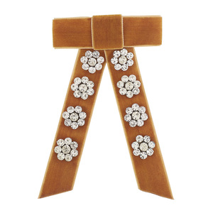 กิ๊บติดผมวิน<span class=keywords><strong>เท</strong></span><span class=keywords><strong>จ</strong></span>ของผู้หญิงพร้อมริบบิ้นกำมะหยี่และโบว์ดอกไม้พลอย<span class=keywords><strong>เท</strong></span>ียมอุปกรณ์เสริมผม - Product Image 3